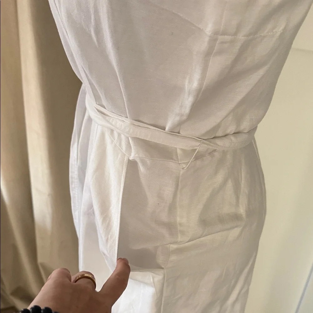 LOFT White Button-Down Midi Dress - Picture 4 of 5